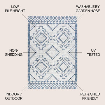 Marokko Diamond Tribal Medallion Indoor/outdoor Area Rug